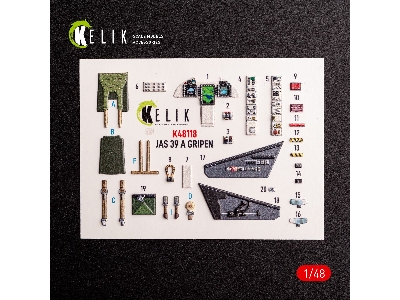 Jas-39 A - Interior 3d Decals For Italeri Kit - image 2