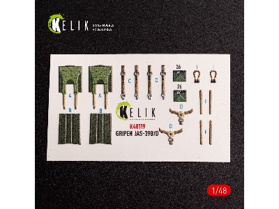 Jas-39 B/D - Interior 3d Decals For Zimi Model/Kittyhawk Kit - image 2
