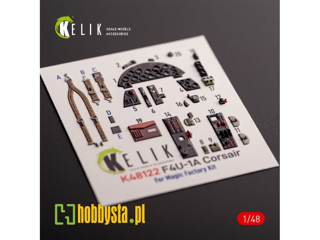 F4u-1a Corsair - Interior 3d Decals For Magic Factory Kit - image 1 F4u-1a Corsair - Interior 3d Decals For Magic Factory Kit - image 1