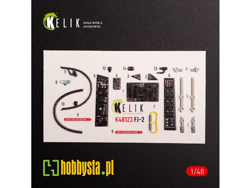 Fj-2 - Interior 3d Decals For Italeri Kit - image 1 Fj-2 - Interior 3d Decals For Italeri Kit - image 1