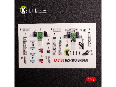 Jas-39 D - Interior 3d Decals For Italeri Kit - image 2