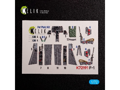 F-1 Support Fighter - Interior 3d Decals For Platz Kit - image 2