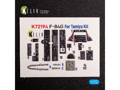 F-84g Thunderjet - Interior 3d Decals For Tamiya Kit - image 2