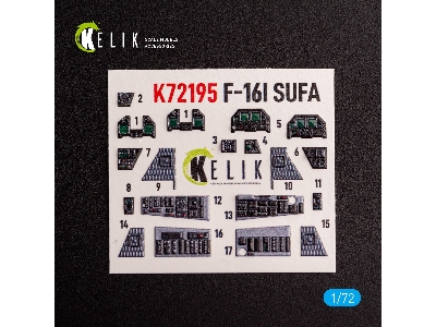 F-16i - Interior 3d Decals For Hasegawa Kit - image 2