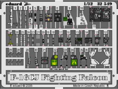 F-16CJ interior 1/32 - Academy Minicraft - image 1