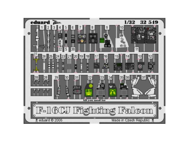 F-16CJ interior 1/32 - Academy Minicraft - image 1