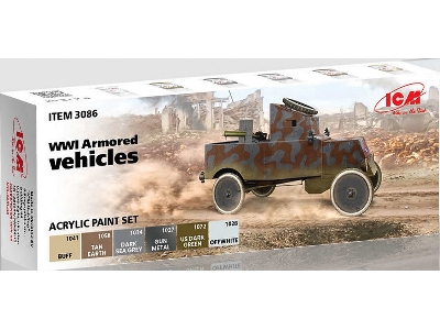 Acrylic Paint Set For WWI Armored Vehicles - image 1