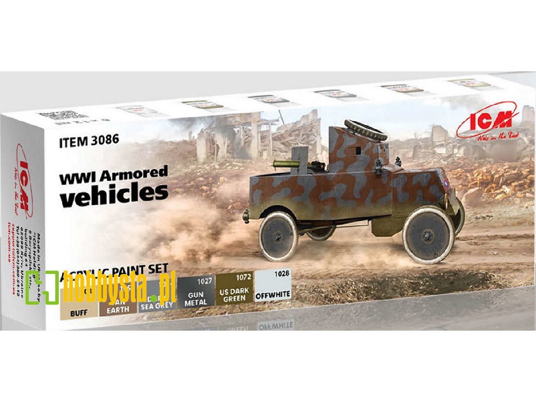 Acrylic Paint Set For WWI Armored Vehicles - image 1 Acrylic Paint Set For WWI Armored Vehicles - image 1
