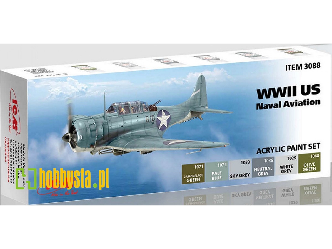 Acrylic Paint Set For WWII Us Naval Aviation - image 1 Acrylic Paint Set For WWII Us Naval Aviation - image 1