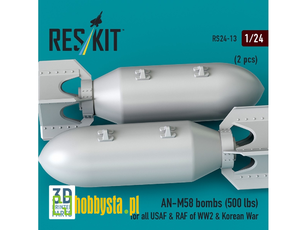 An-m58 Bombs (500 Lbs) For All Usaf & Raf Of Ww2 & Korean War (2pcs) (3d Printed) - image 1 An-m58 Bombs (500 Lbs) For All Usaf & Raf Of Ww2 & Korean War (2pcs) (3d Printed) - image 1