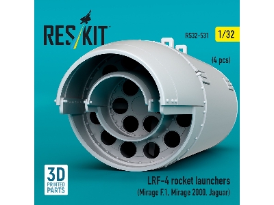 Lrf-4 Rocket Launchers (4pcs) (Mirage F.1, Mirage 2000, Jaguar) (3d Printed) - image 3