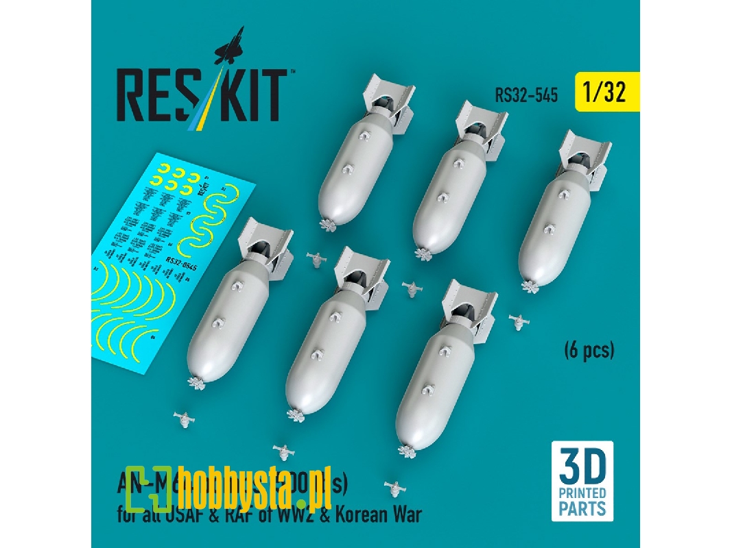 An-m64 Bombs (500 Lbs) For All Usaf & Raf Of Ww2 & Korean War (6pcs) (3d Printed) - image 1 An-m64 Bombs (500 Lbs) For All Usaf & Raf Of Ww2 & Korean War (6pcs) (3d Printed) - image 1