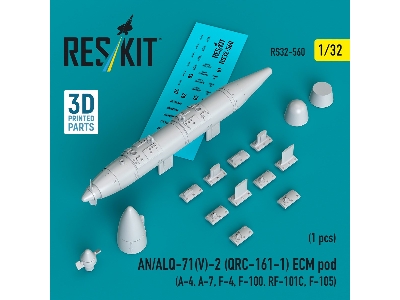An/Alq-71(V)-2 (Qrc-161-1) Ecm Pod (1pc) (A-4, A-7, F-4, F-100, Rf-101c, F-105) (3d Printed) - image 1
