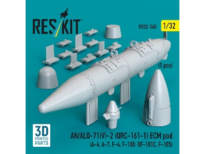 An/Alq-71(V)-2 (Qrc-161-1) Ecm Pod (1pc) (A-4, A-7, F-4, F-100, Rf-101c, F-105) (3d Printed) - image 2