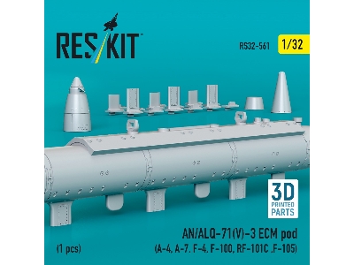 An/Alq-71(V)-3 Ecm Pod (A-4, A-7, F-4, F-100, Rf-101c, F-105) (1pc) (3d Printed) - image 2