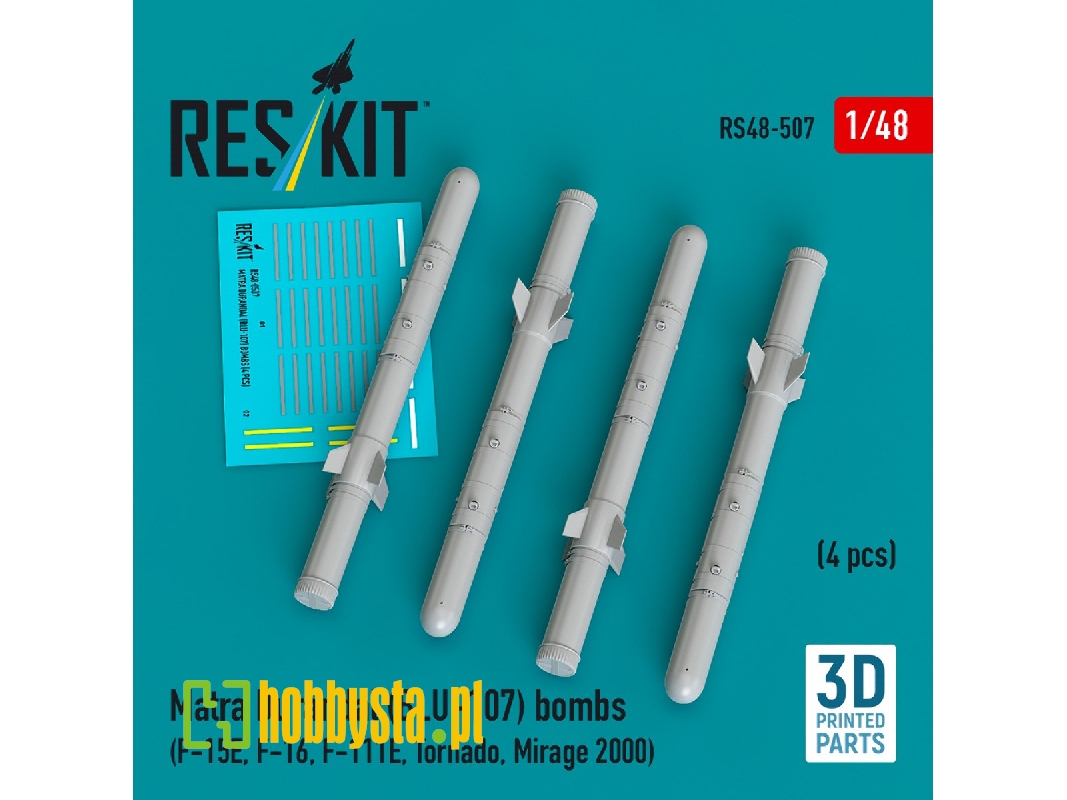 Matra Durandal (Blu-107) Bombs (4pcs) (F-15e, F-16, F-111e, Tornado, Mirage 2000) (3d Printed) - image 1 Matra Durandal (Blu-107) Bombs (4pcs) (F-15e, F-16, F-111e, Tornado, Mirage 2000) (3d Printed) - image 1