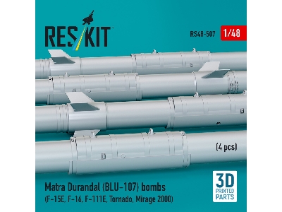Matra Durandal (Blu-107) Bombs (4pcs) (F-15e, F-16, F-111e, Tornado, Mirage 2000) (3d Printed) - image 2