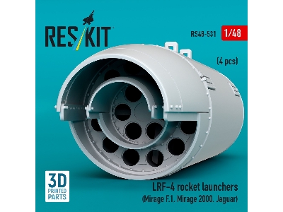 Lrf-4 Rocket Launchers (4pcs) (Mirage F.1, Mirage 2000, Jaguar) (3d Printed) - image 3