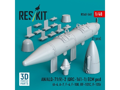 An/Alq-71(V)-2 (Qrc-161-1) Ecm Pod (1pc) (A-4, A-7, F-4, F-100, Rf-101c, F-105) (3d Printed) - image 2