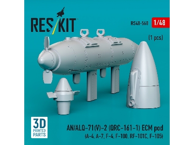 An/Alq-71(V)-2 (Qrc-161-1) Ecm Pod (1pc) (A-4, A-7, F-4, F-100, Rf-101c, F-105) (3d Printed) - image 3