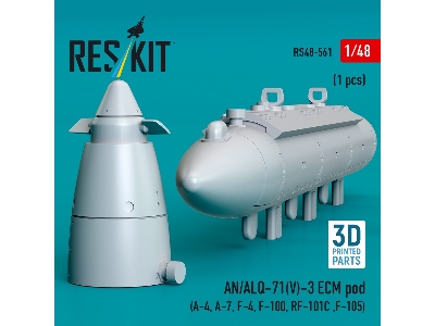 An/Alq-71(V)-3 Ecm Pod (A-4, A-7, F-4, F-100, Rf-101c, F-105) (1pc) (3d Printed) - image 3