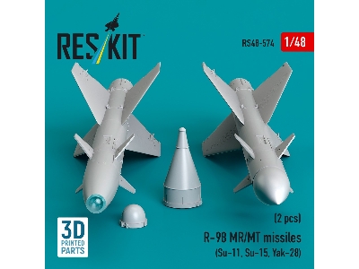R-98 Mr/Mt Missiles (2pcs) (Su-11, Su-15, Yak-28) (3d Printed) - image 2