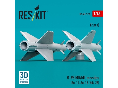 R-98 Mr/Mt Missiles (2pcs) (Su-11, Su-15, Yak-28) (3d Printed) - image 3