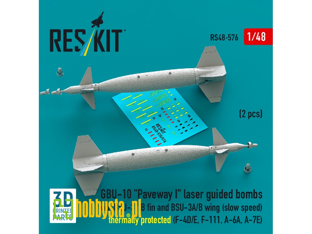 Gbu-10 'paveway I' Laser Guided Bombs With Bsu-37/B Fin And Bsu-3a/B Wing (Slow Speed) Thermally Protected (2pcs) (F-4d/E, F-111