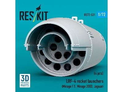Lrf-4 Rocket Launchers (4pcs) (Mirage F.1, Mirage 2000, Jaguar) (3d Printed) - image 3