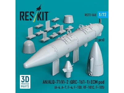 An/Alq-71(V)-2 (Qrc-161-1) Ecm Pod (1pc) (A-4, A-7, F-4, F-100, Rf-101c, F-105) (3d Printed) - image 2