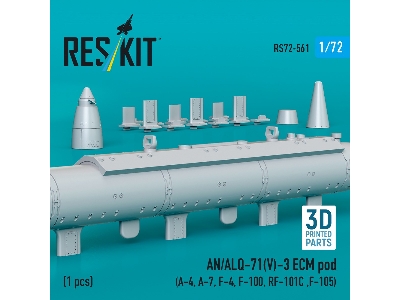 An/Alq-71(V)-3 Ecm Pod (A-4, A-7, F-4, F-100, Rf-101c, F-105) (1pc) (3d Printed) - image 2