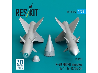 R-98 Mr/Mt Missiles (2pcs) (Su-11, Su-15, Yak-28) (3d Printed) - image 1