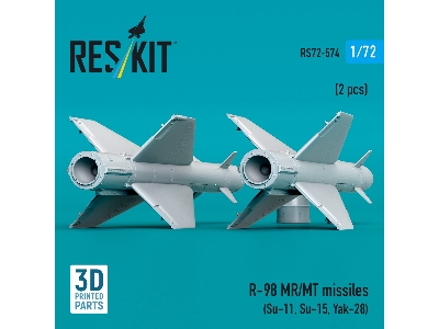R-98 Mr/Mt Missiles (2pcs) (Su-11, Su-15, Yak-28) (3d Printed) - image 2