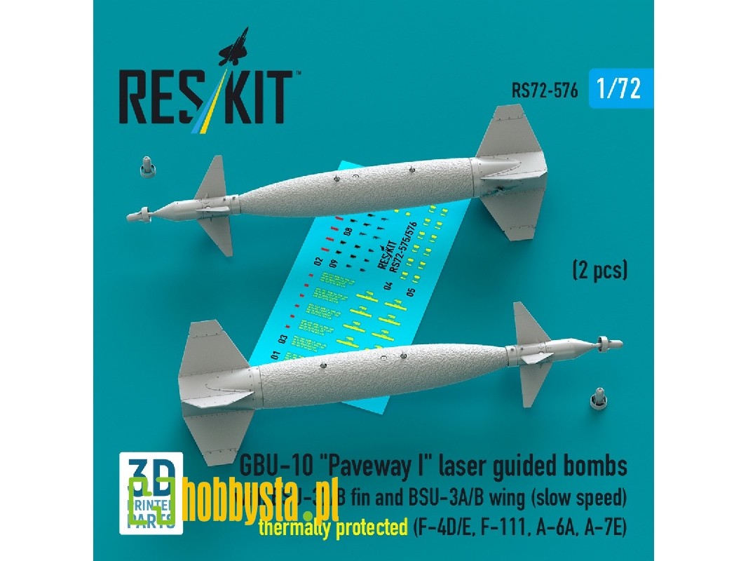 Gbu-10 'paveway I' Laser Guided Bombs With Bsu-37/B Fin And Bsu-3a/B Wing (Slow Speed) Thermally Protected (2pcs) (F-4d/E, F-111