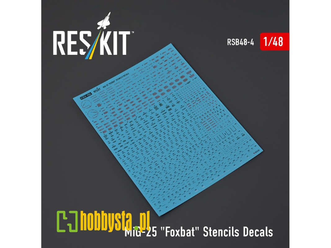 Mig-25 'foxbat' Stencils Decals - image 1 Mig-25 'foxbat' Stencils Decals - image 1