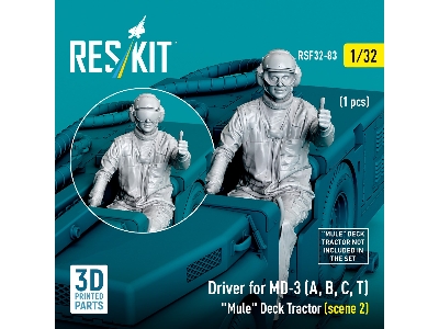 Driver For Md-3 (A, B, C, T) 'mule' Deck Tractor (Scene 2) (1pc) (3d Printed) - image 2
