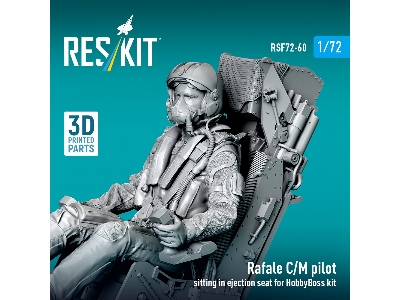 Rafale C/M Pilot Sitting In Ejection Seat For Hobbyboss Kit (1pc) (3d Printed) - image 3