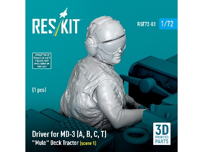 Driver For Md-3 (A, B, C, T) 'mule' Deck Tractor (Scene 1) (1pc) (3d Printed) - image 3