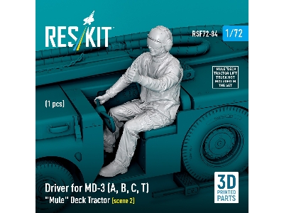 Driver For Md-3 (A, B, C, T) 'mule' Deck Tractor (Scene 2) (1pc) (3d Printed) - image 1