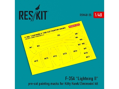 F-35a 'lightning Ii' Pre-cut Painting Masks For Kitty Hawk/Zimimodel Kit - image 1