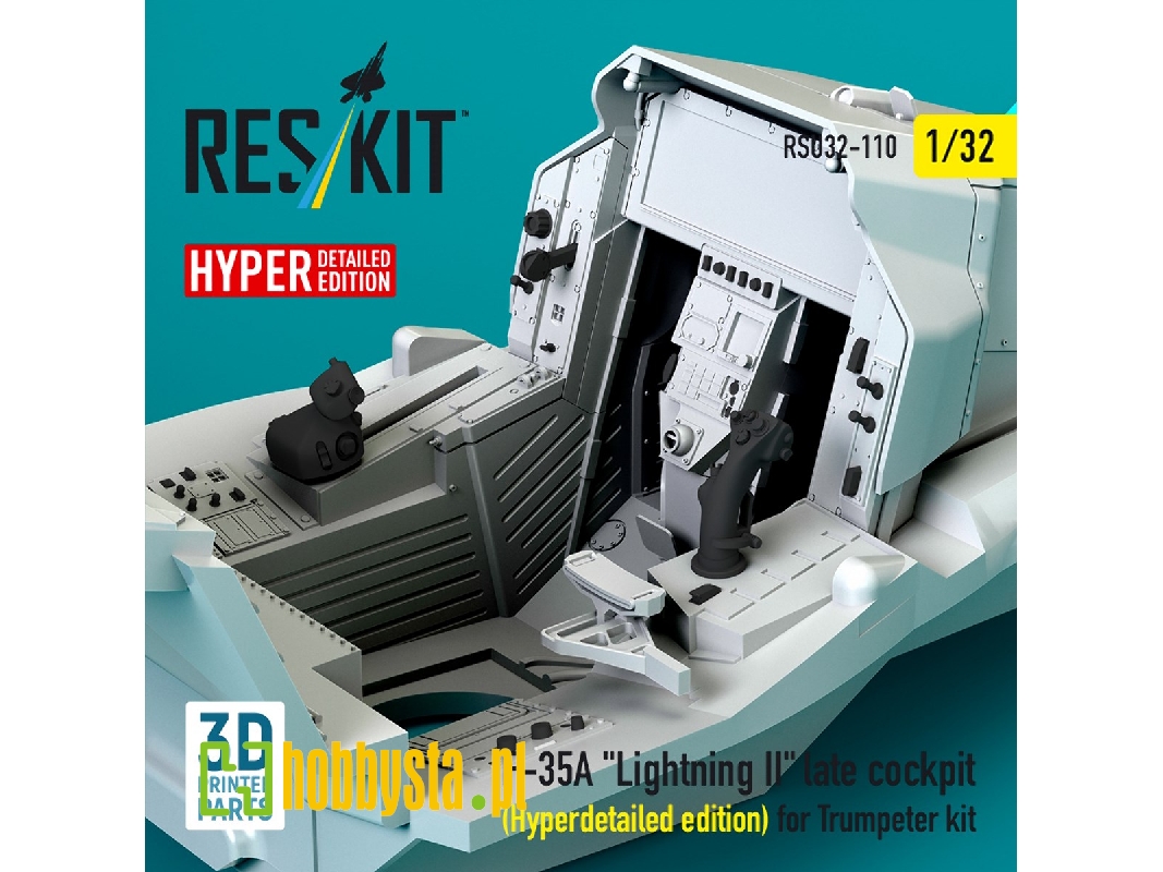 F-35a 'lightning Ii' Late Cockpit (Hyperdetailed Edition) For Trumpeter Kit (3d Printed) - image 1 F-35a 'lightning Ii' Late Cockpit (Hyperdetailed Edition) For Trumpeter Kit (3d Printed) - image 1