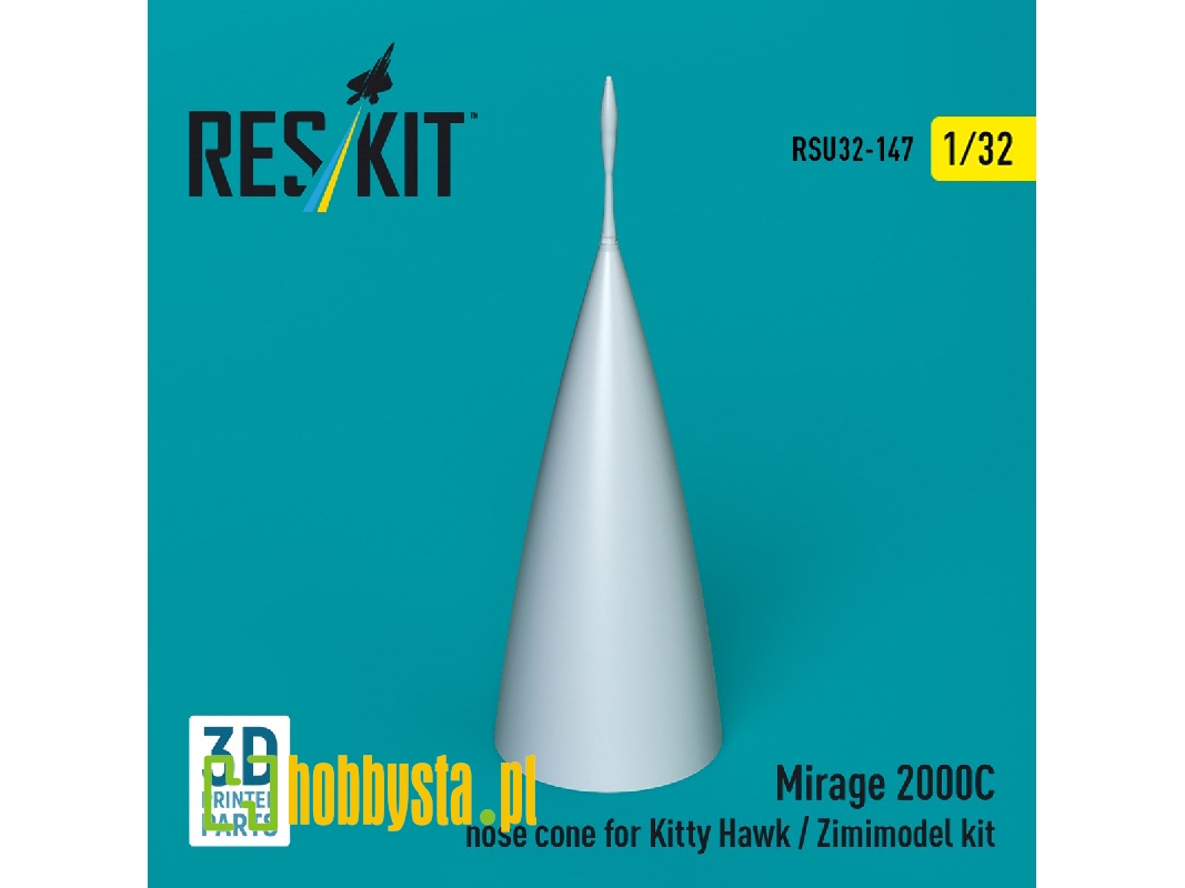 Mirage 2000c Nose Cone For Kitty Hawk / Zimimodel Kit (3d Printed) - image 1 Mirage 2000c Nose Cone For Kitty Hawk / Zimimodel Kit (3d Printed) - image 1