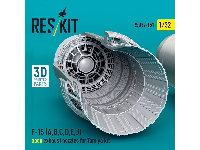 F-15 (A, B, C, D, E, J) Open Exhaust Nozzles For Tamiya Kit (3d Printed) - image 1