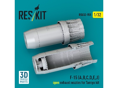 F-15 (A, B, C, D, E, J) Open Exhaust Nozzles For Tamiya Kit (3d Printed) - image 2