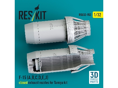 F-15 (A, B, C, D, E, J) Closed Exhaust Nozzles For Tamiya Kit (3d Printed) - image 2