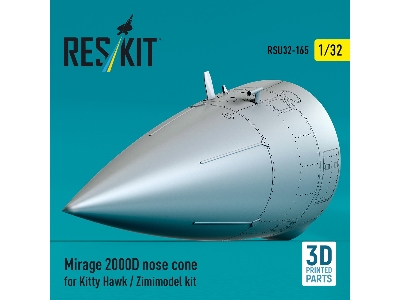 Mirage 2000d Nose Cone For Kitty Hawk / Zimimodel Kit (3d Printed) - image 1