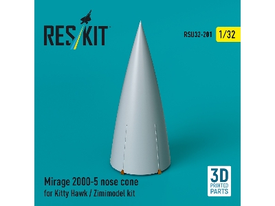 Mirage 2000-5 Nose Cone For Kitty Hawk / Zimimodel Kit (3d Printed) - image 1