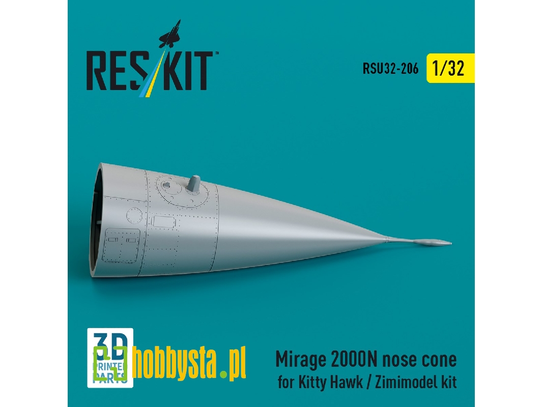 Mirage 2000n Nose Cone For Kitty Hawk / Zimimodel Kit (3d Printed) - image 1 Mirage 2000n Nose Cone For Kitty Hawk / Zimimodel Kit (3d Printed) - image 1