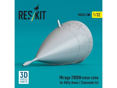 Mirage 2000n Nose Cone For Kitty Hawk / Zimimodel Kit (3d Printed) - image 3