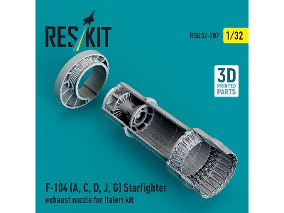 F-104 (A, C, D, J, G) 'starfighter' Exhaust Nozzle For Italeri Kit (3d Printed) - image 1